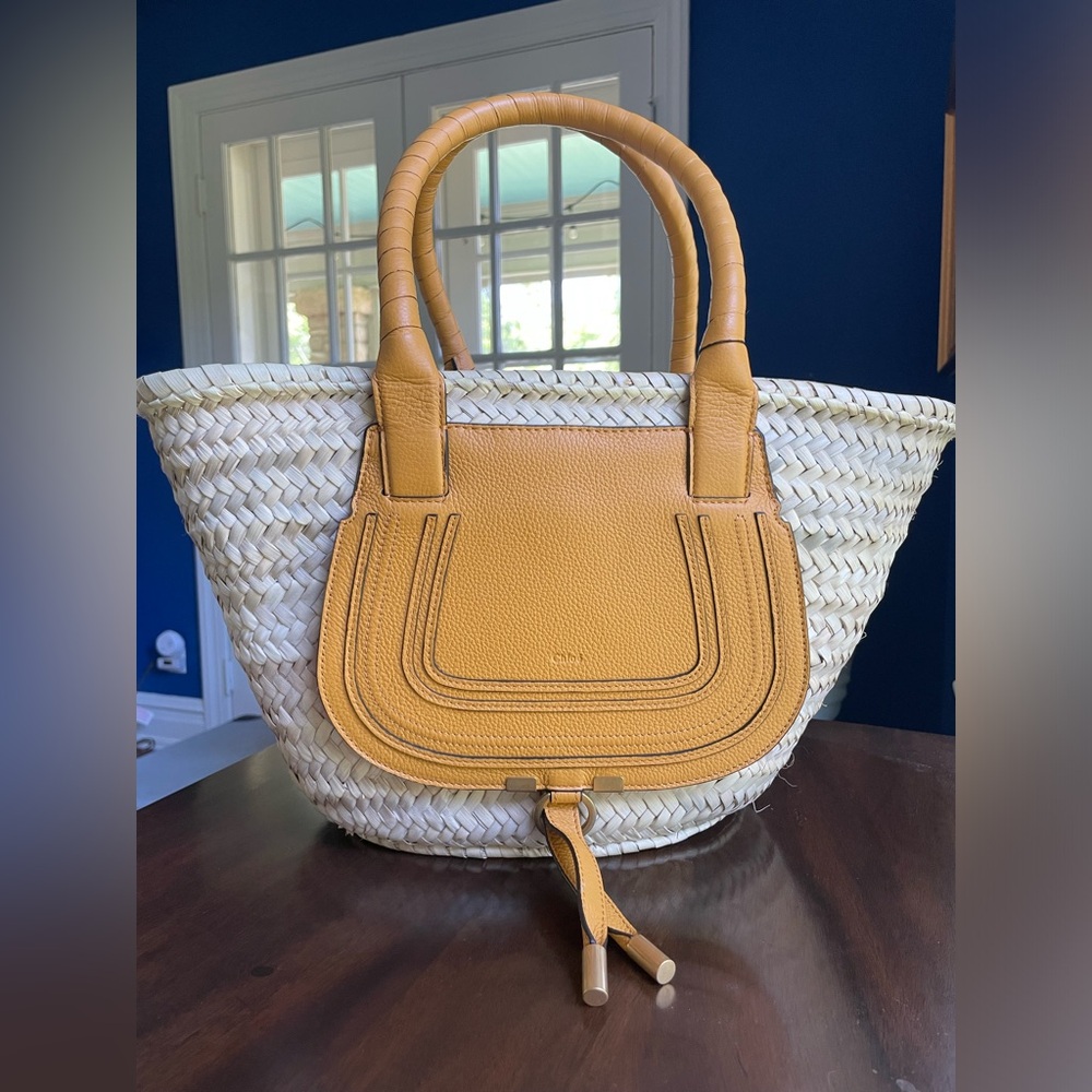 Chloe Marcie Straw Tote, brand New
